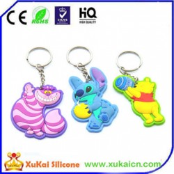 3d cartoon silicone key chain