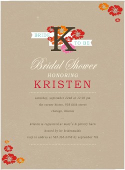 Vigorous Bloom Bridal Shower Invitation Card HPB156 [HPB156]