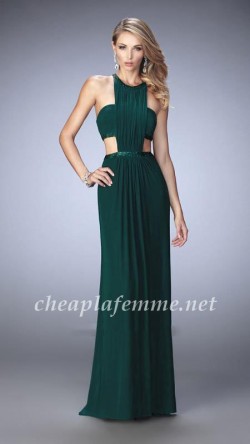 Forest Green Natural Fashion Style Long Prom Dresses by La Femme 22292 [La Femme 22292] –  ...