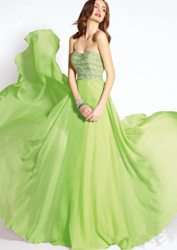 US$145.99 2015 Criss Cross Strapless Beading Chiffon Ruched Floor Length