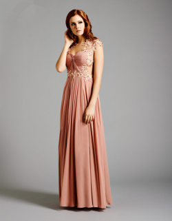 US$173.99 2015 Straps Appliques Buttons Crystals Chiffon Tulle Floor Length