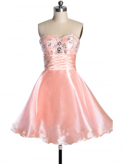 US$166.99 2015 Sleeveless Tulle Crystals Sweetheart Zipper Short Length