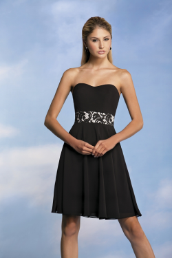 US$132.99 2015 Zipper Up Sweetheart Black Sleeveless Chiffon Short