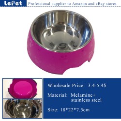 wholesale dog bowl/paw print dog bowl/pet feeder
