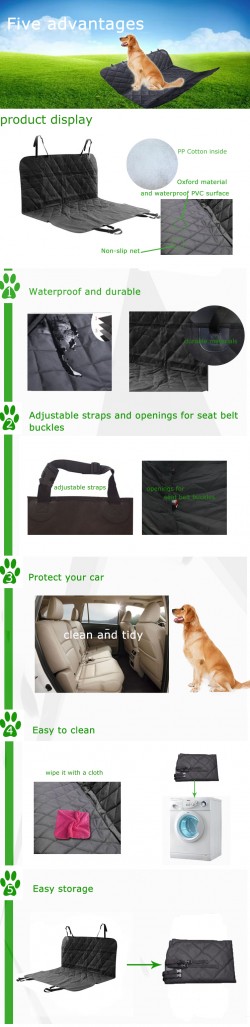 Oxford dog seat cover/Car Hammock Seat Protector/dog hammock car seat