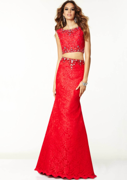 US$176.99 2015 Open Back Scoop Appliques Beading Crystals Satin Red White Black Floor Length Mermaid