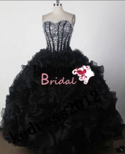 Wholesale 2017 Sweet 15 Dress New Black Quinceanera Formal Prom Party Ball Wedding Evening Dress