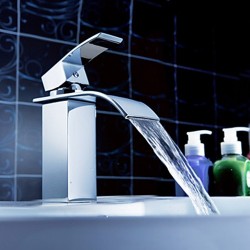 Waterfall Bathroom Faucet – Chrome Finish – Faucetsmall.com