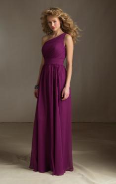 Cheap Purple One Shoulder Bridesmaid Dresses Australia