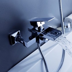 Contemporary Waterfall Tub Faucet – Wall Mount – FaucetSuperDeal.com