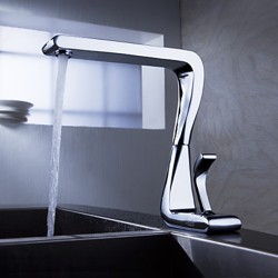 Contemporary Solid Brass Kitchen Faucet Chrome Finish – Faucetsmall.com