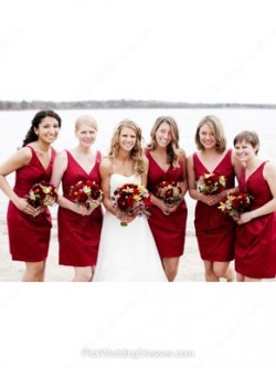 Red Bridesmaid Dresses, Wine Colour and Deep Red Dresses – PWD Bridal Boutique