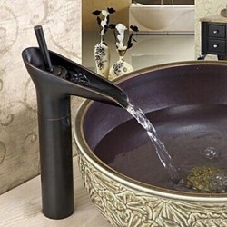 ORB Antique Finish Waterfall Bathroom Sink Faucet – Faucetsmall.com