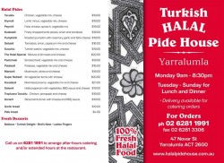 Turkish cuisine | Yarralumla| Turkish Halal Pide House