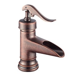 Centerset Single Handle Antique Copper Finish Brass Bathroom Faucet – FaucetSuperDeal.com
