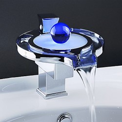 Color Changing LED Waterfall Bathroom Sink Faucet (Unique Design) – FaucetSuperDeal.com
