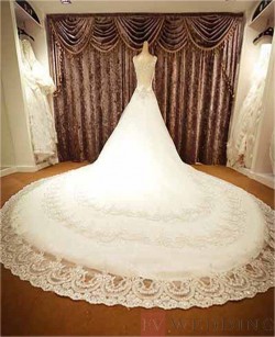 Crystal Bateau Neck Sleeveless A-Line Wedding Dress