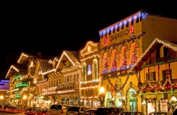 Christmas Lighting Festival Leavenworth Washington USA.