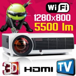 Projetor LED Full HD 3D Android 5500 Lumens Wifi