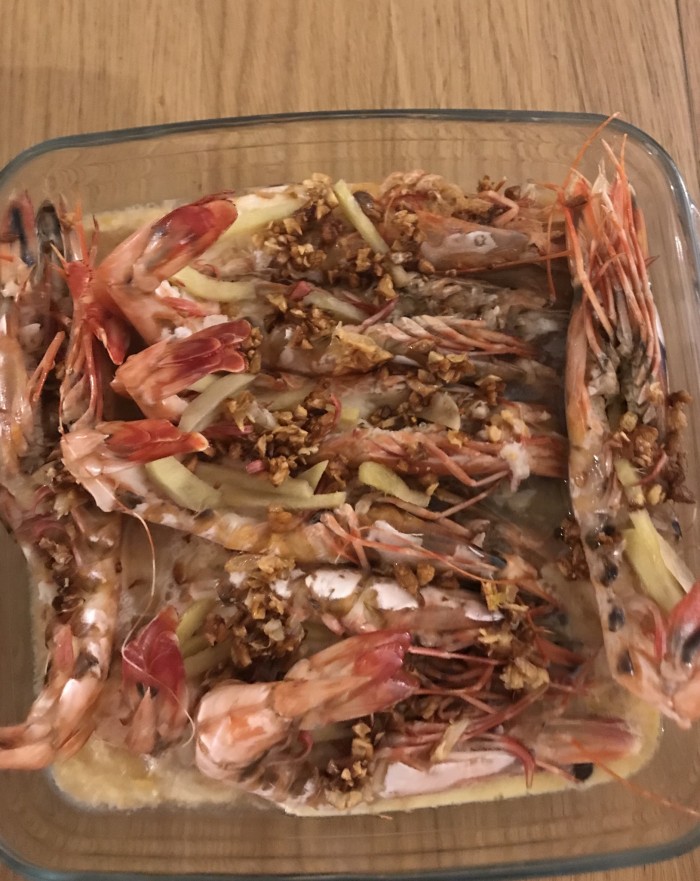 Tiger prawns with ginger, garlic and Siew Heng wine 🦐🦐🦐🦐🦐🦐🦐🦐