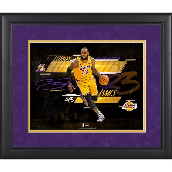 Los Angeles Lakers LeBron James Fanatics Authentic Framed 11″ x 14″ Spotlight Photog ...