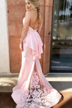 Ruffles Halter Lace Appliques Prom Dresses | Bowknot Sexy Mermaid Sleeveless Evening Dresses | S ...