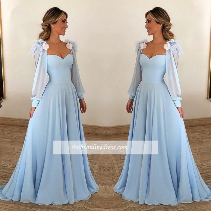 Elegante Abendkleider Lang Günstig | Abiballkleider Blau Online
