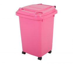 Pink Plastic Garbage Bin