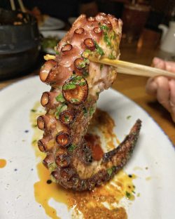 Wow big octopus tentacle 🐙 yummy 😋