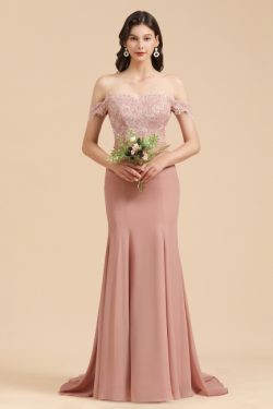 Schöne Brautjungfernkleider Altrosa | Kleider für Brautjungfern Günstig