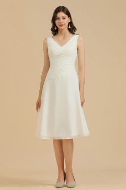 Schlichte Brautjungfernkleider Weiß | Kurze Kleider Für Brautjungfern