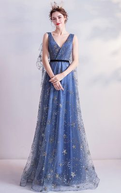 Organza Blue Formal Dress Online Australia