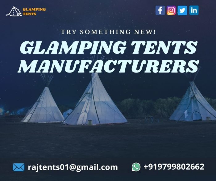 Glamping Tent Manufacturer in India | Tent prices