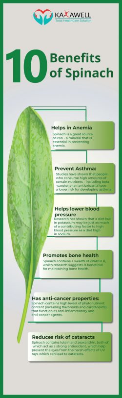 10 Benefits of Spinach