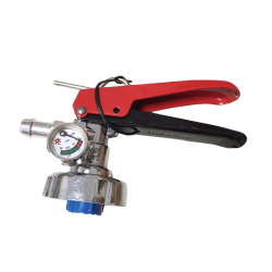 FM99 dry powder fire extinguisher valve with gauge