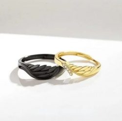 Cheap Ins New Hip Hop Angel and Devil Couple Rings