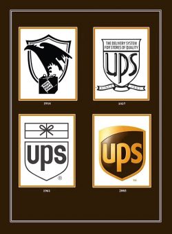 UPS Historical Logos Color -3D Shadowbox – For your Plaque