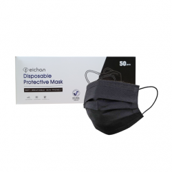 Disposable 3-ply Face Mask, Black, Ctn of 2000