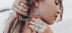 Blue Stone Turquoise Ring at Wholesale Price