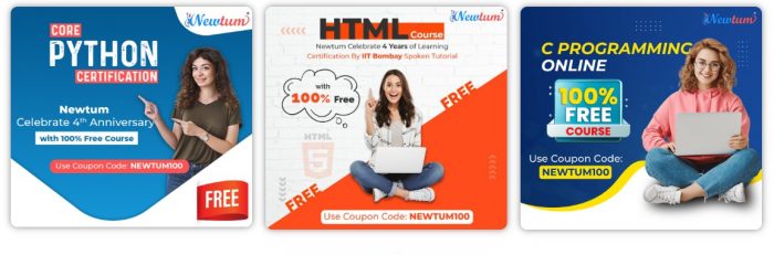 Get Up to 100% Free Offer on Newtum Courses & Learn Coding Skills Now!