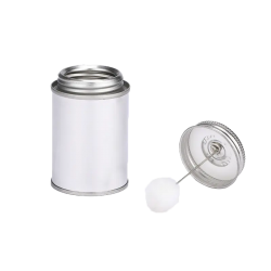 59ml-947ml PVC/CPVC Cement Screw top/Monotop/Unitop Round Tin Can With Dauber Ball Cap