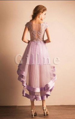 Vestito Laurea A-Line in Pizzo in Tulle Formale E Informale Semplice – Gillne.it