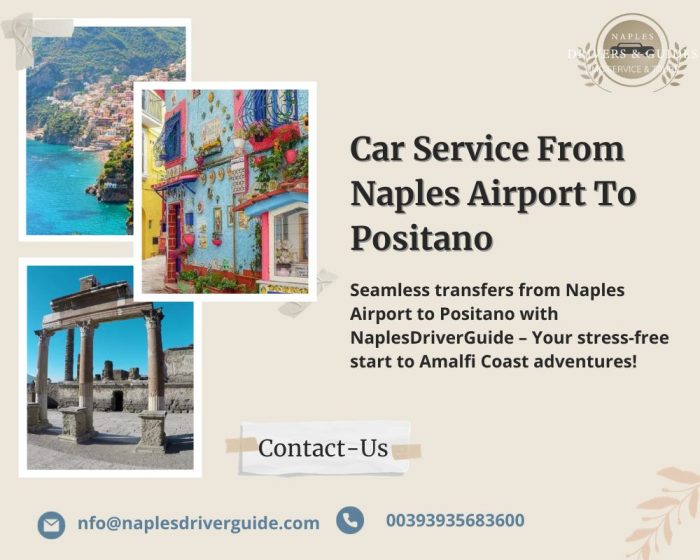 Car Service from Naples Airport to Positano at your desired time