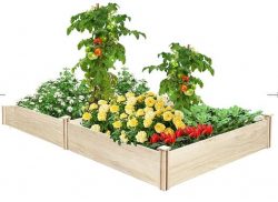 Raised Garden Bed 8×4×1FT Wooden Garden Bed Elevated Planter Box Outdoor Garden Raised Bedb Gard ...