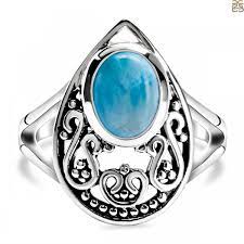 “Gorgeous Handcrafted Larimar Ring”