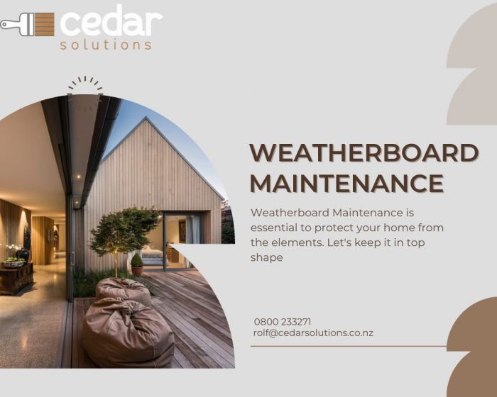 Say no to unattractive Cedar and choose our Weatherboard maintenance services