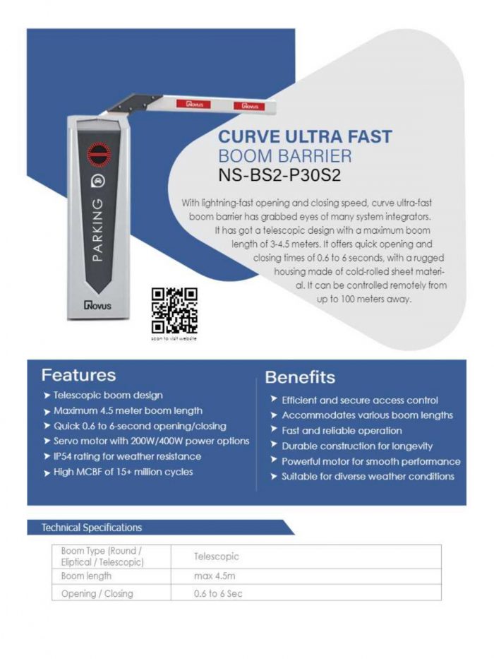 Curve Ultra-Fast Boom barrier