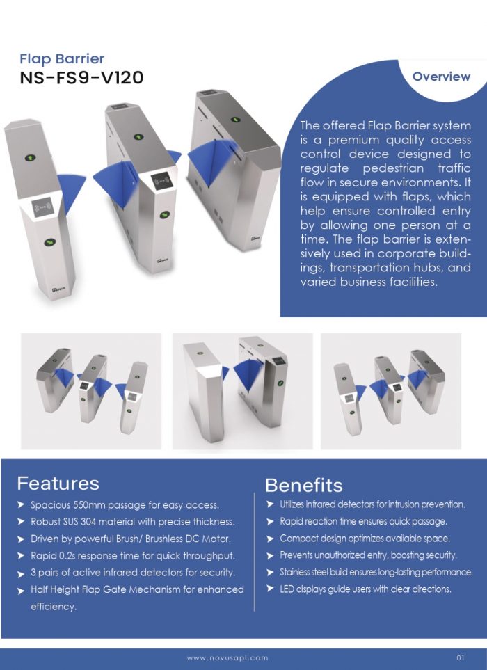 FLAP BARRIER Entrance Management System