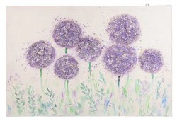 Purple Romantic Three-Dimensional Flowers Canvas Art Wall Decoration Painting