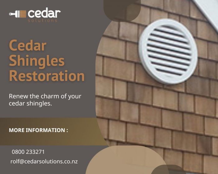 Cedar shingles restoration helps you maintain the integrity of the product